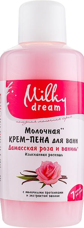 Bath Cream Foam "Damask Rose & Vanilla" - Milky Dream — photo N1