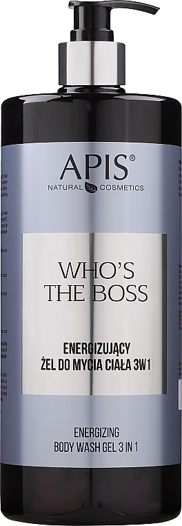 Men's Shower Gel - Apis Who's The Boss Energizing Body Wash 3in1 — photo N1