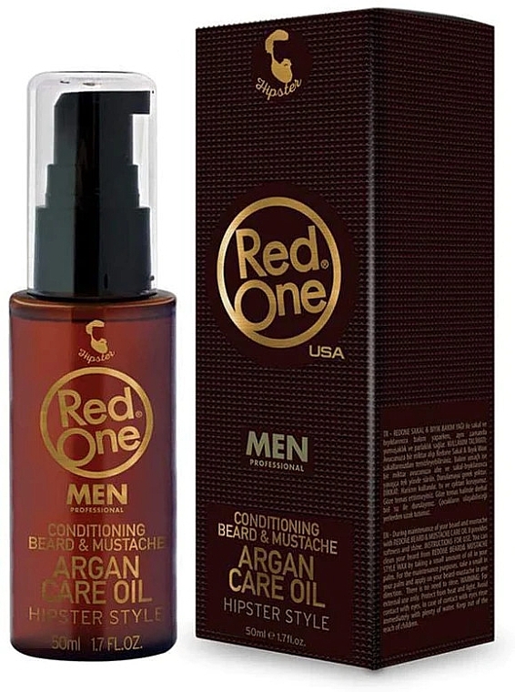 Beard Argan Oil Conditioner - Red One Conditioning Beard & Mustache Argan Care Oil — photo N1