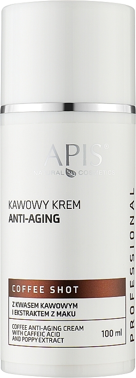 Caffeic Acid & Poppy Extract Face Cream - APIS Professional Coffee Shot Anti-Aging Cream With Caffeic Acid And Poppy Extract — photo N3