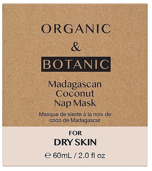 Sleeping Face Mask - Organic & Botanic Madagascan Coconut Nap Mask — photo N3