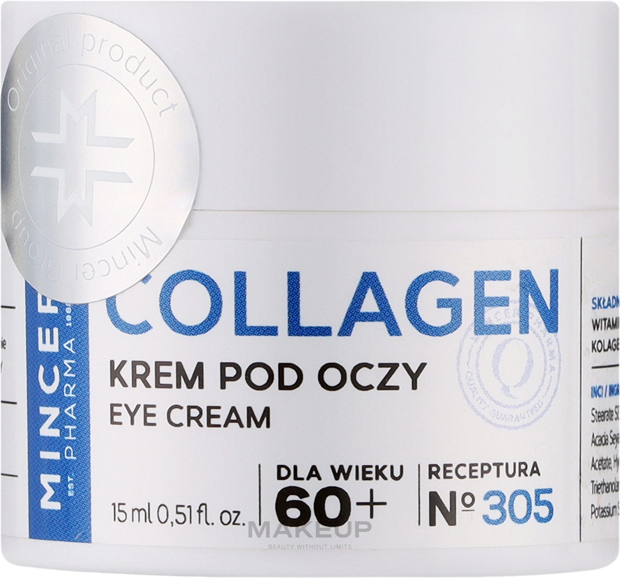 Eye Cream 60+ №305 - Mincer Pharma Collagen Eye Cream — photo 15 ml