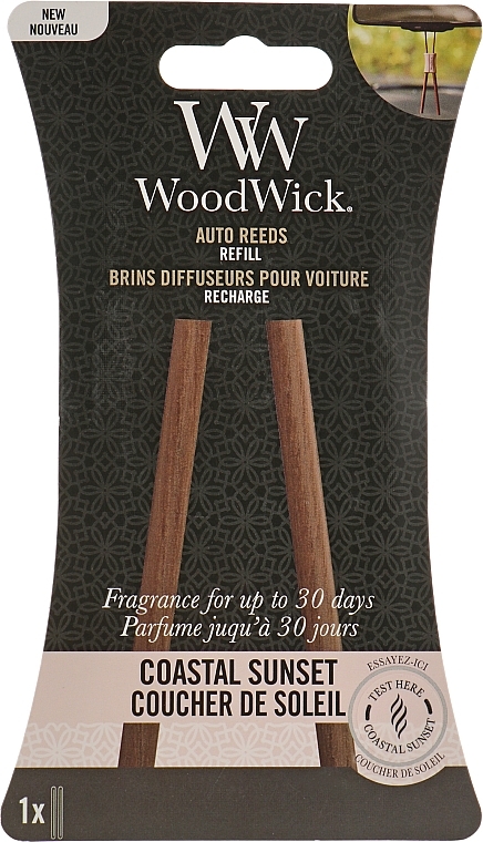 Car Reed Diffuser (refill) - Woodwick Coastal Sunset Auto Reeds Refill — photo N1