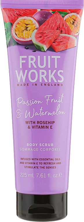 Passion Fruit & Watermelon Body Scrub - Grace Cole Fruit Works Body Scrub Passion Fruit & Watermelon — photo N1