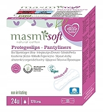 Ultra-Thin Pantyliners, 24 pcs - Masmi Natural Cotton Soft Pantyliners — photo N1