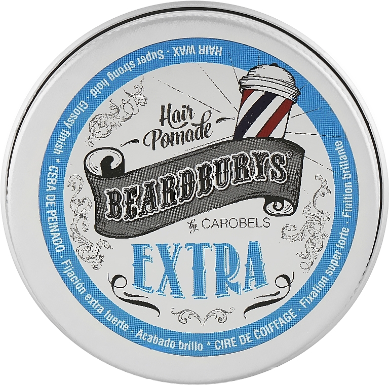 Extra Strong Hold Hair Pomade - Beardburys Extra Wax — photo N1