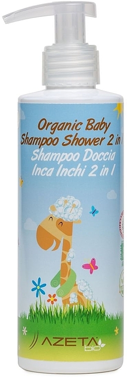 2-in-1 Organic Baby Shampoo-Gel - Azeta Bio Organic Baby Shampoo Shower 2 in 1 — photo N2
