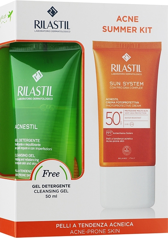 Set - Rilastil Acne Summer Kit (gel/50ml + cr/40ml) — photo N1