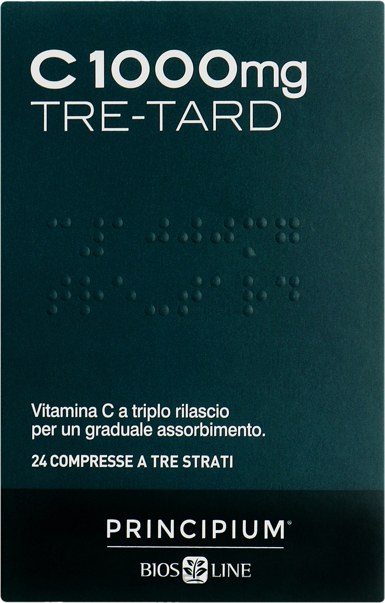 Triple Action Vitamin C Dietary Supplement - BiosLine Principium C1000mg TRE-TARD — photo 24 szt.