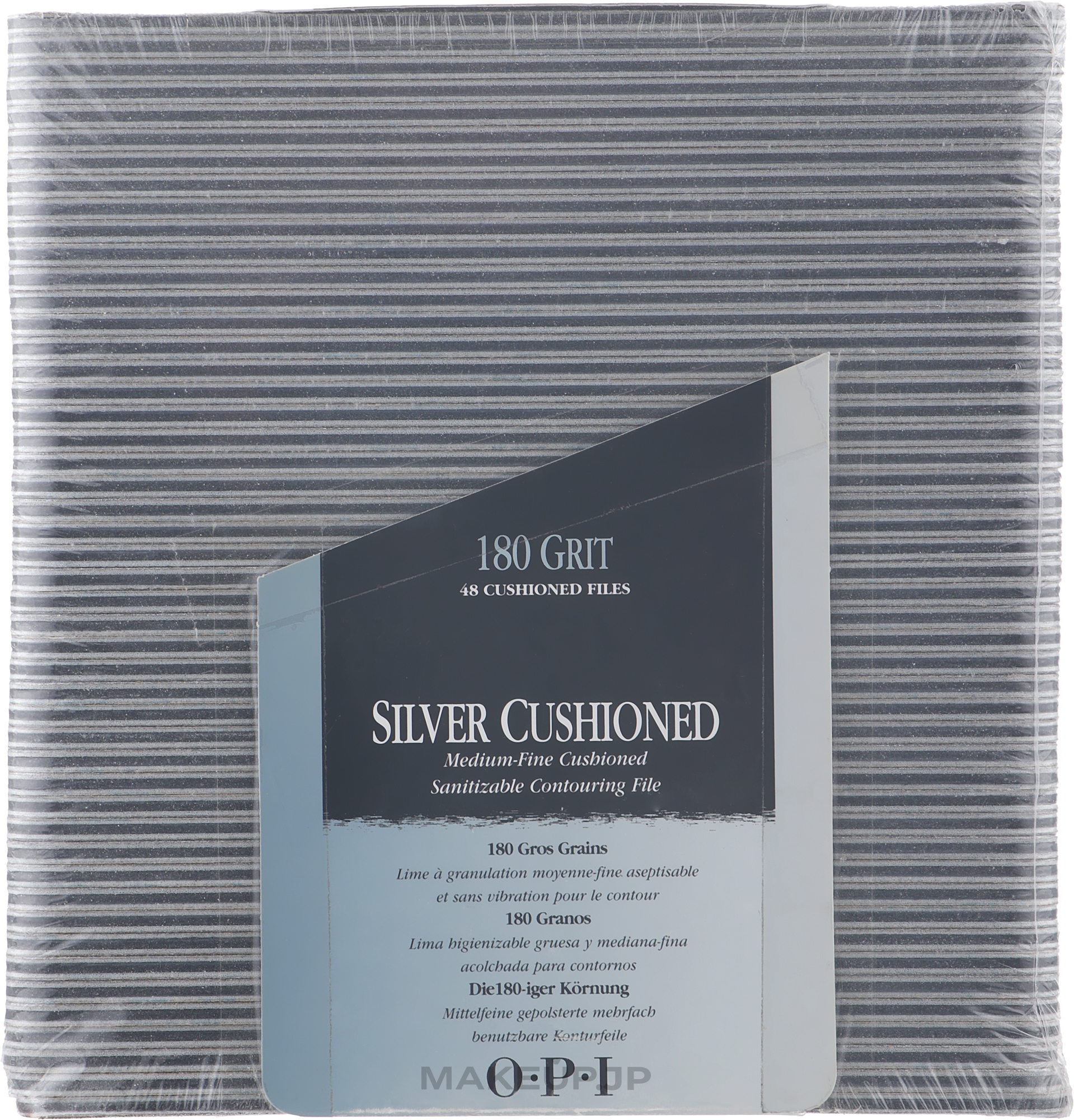 Cushioned File 180 grit - OPI Silver Cushioned File — photo 48 szt.