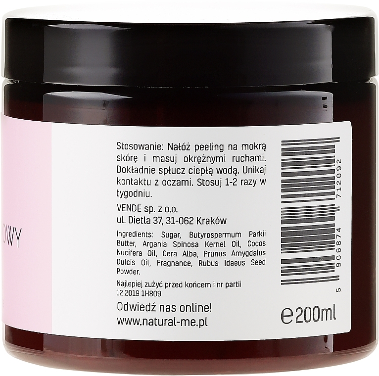 Body Sugar Scrub "Raspberry" - NaturalME  — photo N2