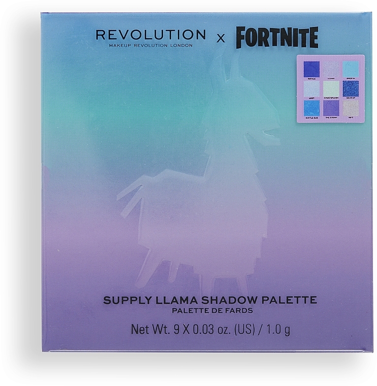 Eyeshadow Palette - Makeup Revolution X Fortnite Supply Llama 9 Pan Shadow Palette — photo N6