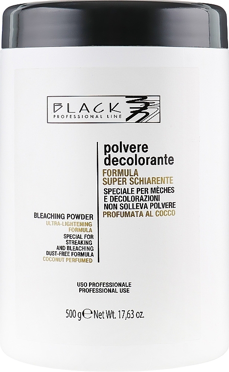 White Bleaching Powder with Coconut Scent - Black Professional Line White Coconut No Dust Bleaching Powder — photo N1