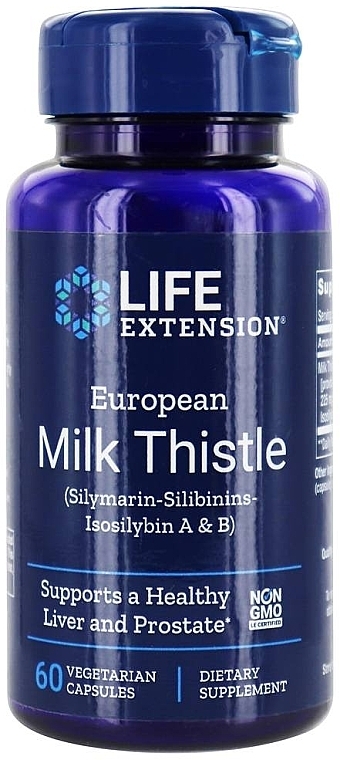 European Milk Thistle Dietary Supplement - Life Extension European Milk Thistle (Silymarin-Silibinins-Isosilybin A & B) — photo N3