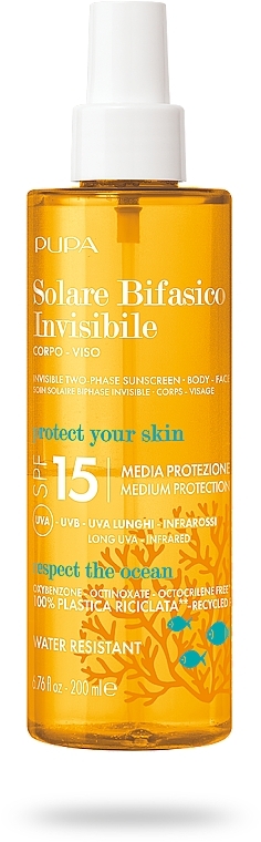 Two-Phase Sunscreen SPF 15 - Pupa Two-Phase Sunscreen SPF 15 — photo N1