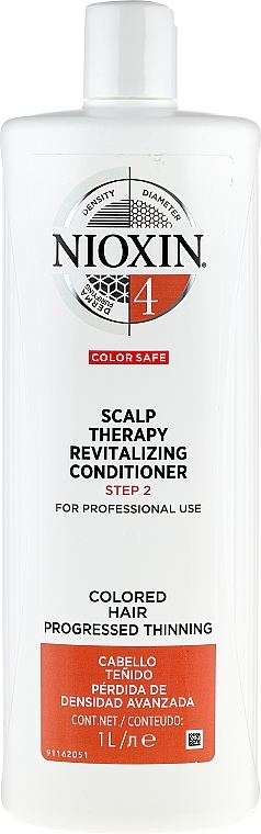 Color-Treated Hair Conditioner - Nioxin '4' Scalp Therapy Revitalising Conditioner — photo N2