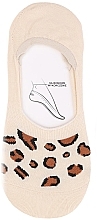 Fragrances, Perfumes, Cosmetics Women's Socks with Animal Print, leopard, beige - Moraj
