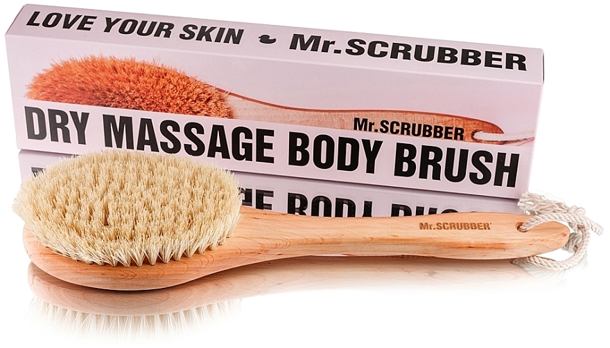 Dry Massage Brush with Handle - Mr.Scrubber — photo N1