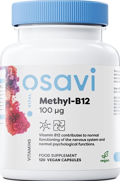 Methyl-B12 Capsules, 100 ?g - Osavi Vitamin Methyl-B12, 100? g Vegan Capsules — photo N1