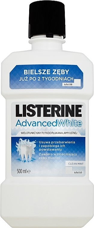 Mouthwash - Listerine Advanced White Clean Mint — photo N1