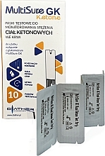 Ketone Test Strips for Blood Level Detection, 10 pcs - Diather Diagnostics & Therapy MultiSure GK Ketone — photo N2