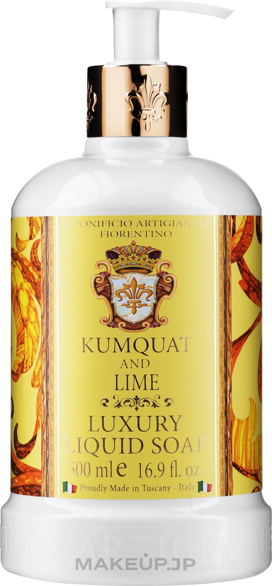 Natural Liquid Soap "Kumquat & Lime" - Saponificio Artigianale Fiorentino Kumquat and Lime Luxury Liquid Soap — photo 500 ml