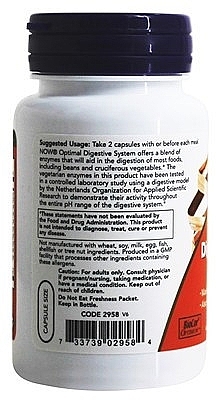 Food Supplement - Now Foods Optimal Digestive System Full Spectrum Enzymes — photo N13