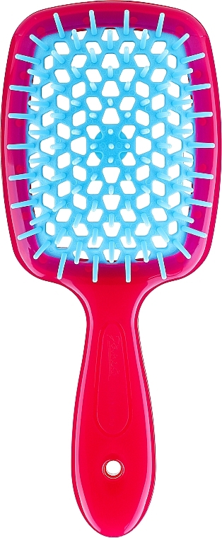 Hair Brush, pink and blue - Janeke Superbrush Small — photo N1