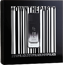 Carolina Herrera 212 VIP Black - Set (edp/100ml + sh/gel/100ml + edp/mini/10ml)  — photo N2