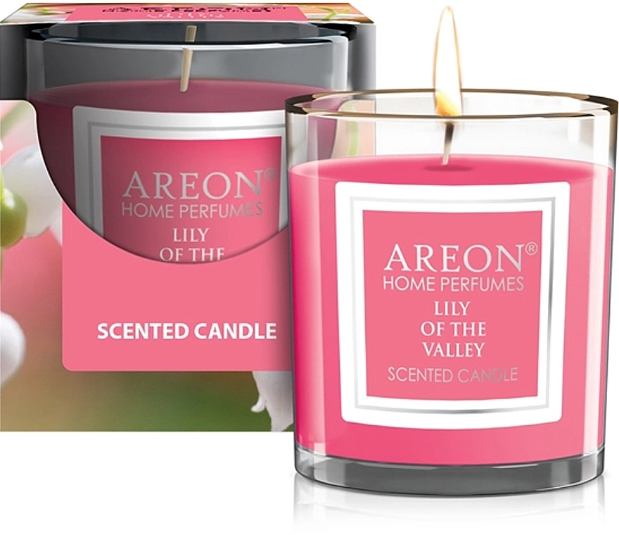 Lily of the Valley Scented Candle in Glass - Areon Home Perfumes Lily of the Valley Scented Candle — photo N1