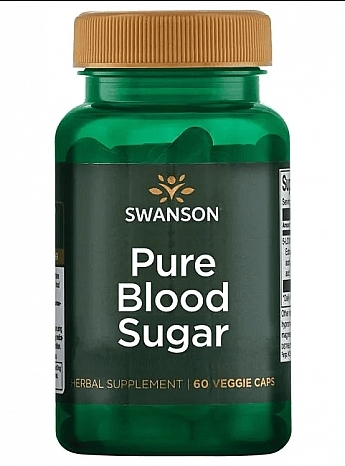 Pure Blood Sugar Supplement in Veggie Caps, 60 capsules - Swanson Pure Blood Sugar — photo N1