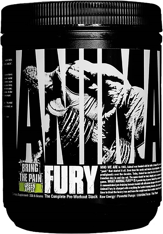 Pre-Workout Stack - Green Apple Flavour - Universal Nutrition Animal Fury Green Apple — photo N2