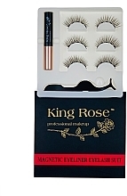 Magnetic Lash Set, 3 pairs with applicator & magnetic eyeliner, 2089 - King Rose — photo N3