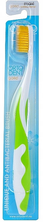 Toothbrush, green - Orto-Dent Gold Maxi Toothbrush — photo N1