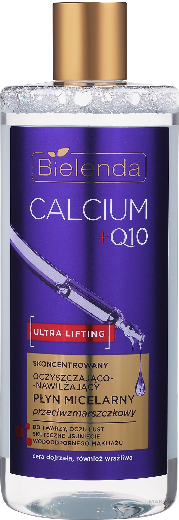 Cleansing & Moisturizing Anti-Wrinkle Micellar Fluid - Bielenda Calcium+ Q10 — photo 500 ml