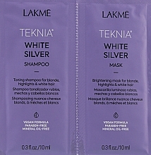 Sample Set - Lakme Teknia White Silver (sh/10ml + mask/10ml) — photo N2