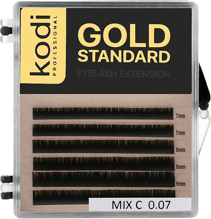 Gold Standard C 0.07 False Eyelashes (6 rows: 7/9) - Kodi Professional — photo N1