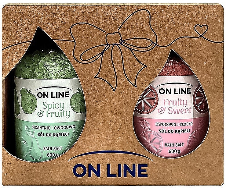 Set - On Line Bath Salt Set Spicy & Fruity + Fruity & Sweet (bath/salt/2x600g) — photo N1