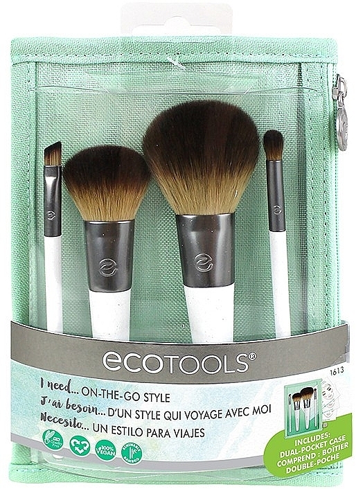 Makeup Brush Set, 4 pcs - EcoTools On-The Go Style — photo N6