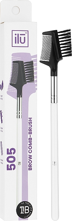 Brow and Lash Brush - Ilu 505 Brow Comb-Brush — photo N2