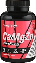 Fragrances, Perfumes, Cosmetics Mineral Complex "Calcium-Magnesium-Zinc", 150 tablets - Vansiton