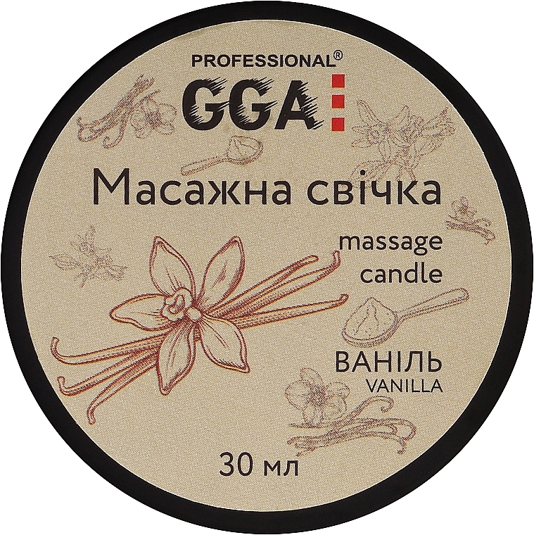 Massage Candle "Vanilla" - GGA Professional Massage Candle — photo N1