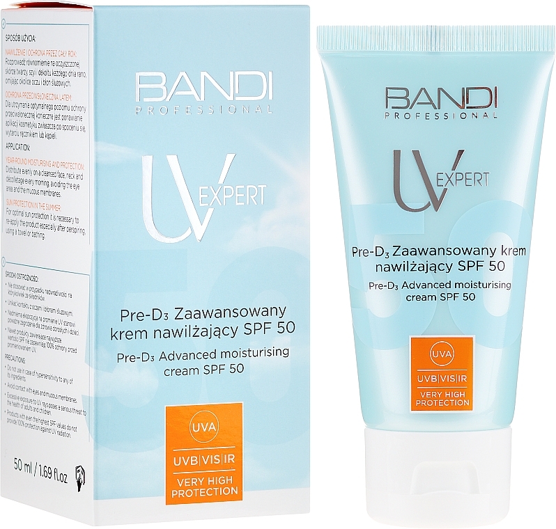 Moisturizing Sun Face Cream - Bandi Professional UV Expert Advanced Moisturising Cream SPF50 — photo N1