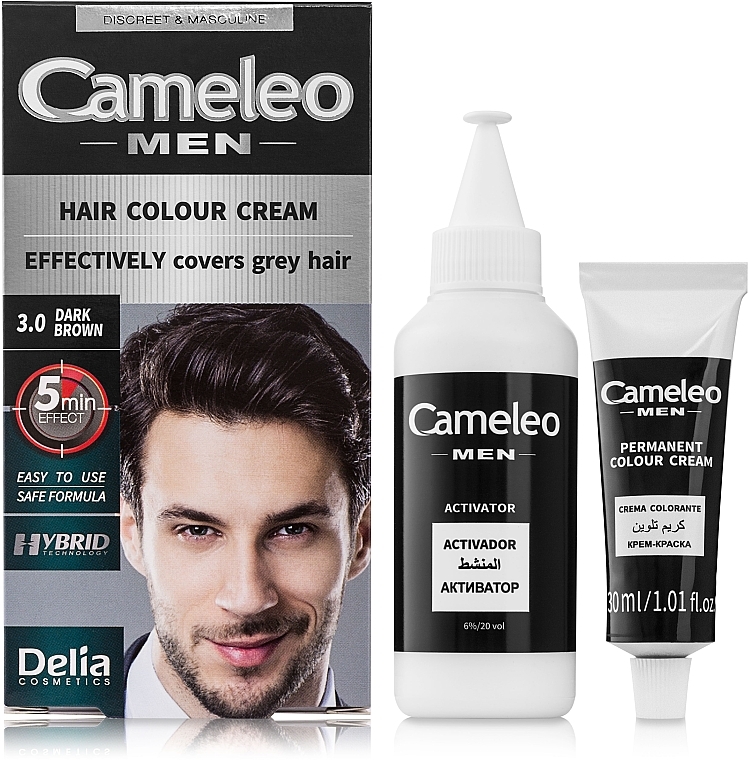 Men Hair Color - Delia Cameleo Men Hair Color Cream — photo N3