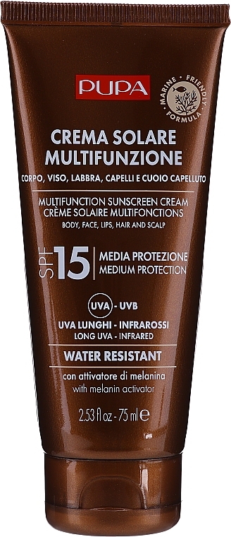 Moisturizing Sunscreen Cream SPF 15 - Pupa Multifunction Sunscreen Cream — photo N1