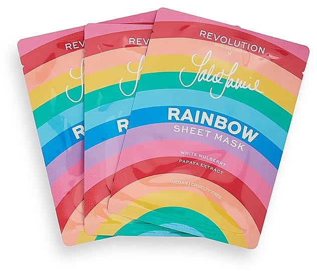 Facial Mask - Revolution Skincare X Jake Jamie Rainbow Printed Glow Sheet Mask — photo N1