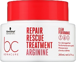 Damaged Hair Mask - Schwarzkopf Professional Bonacure Repair Rescue Treatment Arginine — photo N2