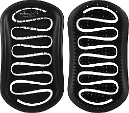 Quick Dry Compact Hair Brush, black - Rolling Hills Compact Brush Maze — photo N2