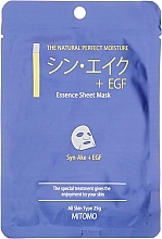 'Snake Peptides+EGF' Sheet Face Mask - Mitomo Essence Sheet Mask Syn-Ake + EGF — photo N1