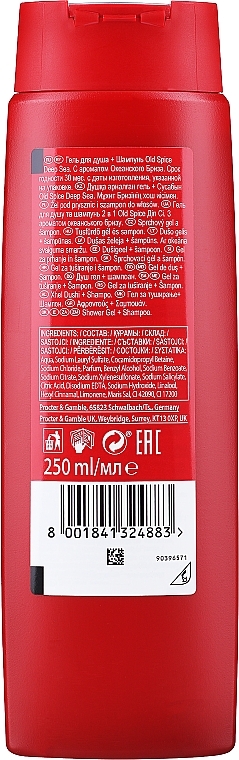 Shower Gel & Shampoo 3 in 1 - Old Spice Deep Sea With Ocean Breeze Scent Shower Gel+ Shampoo — photo N5